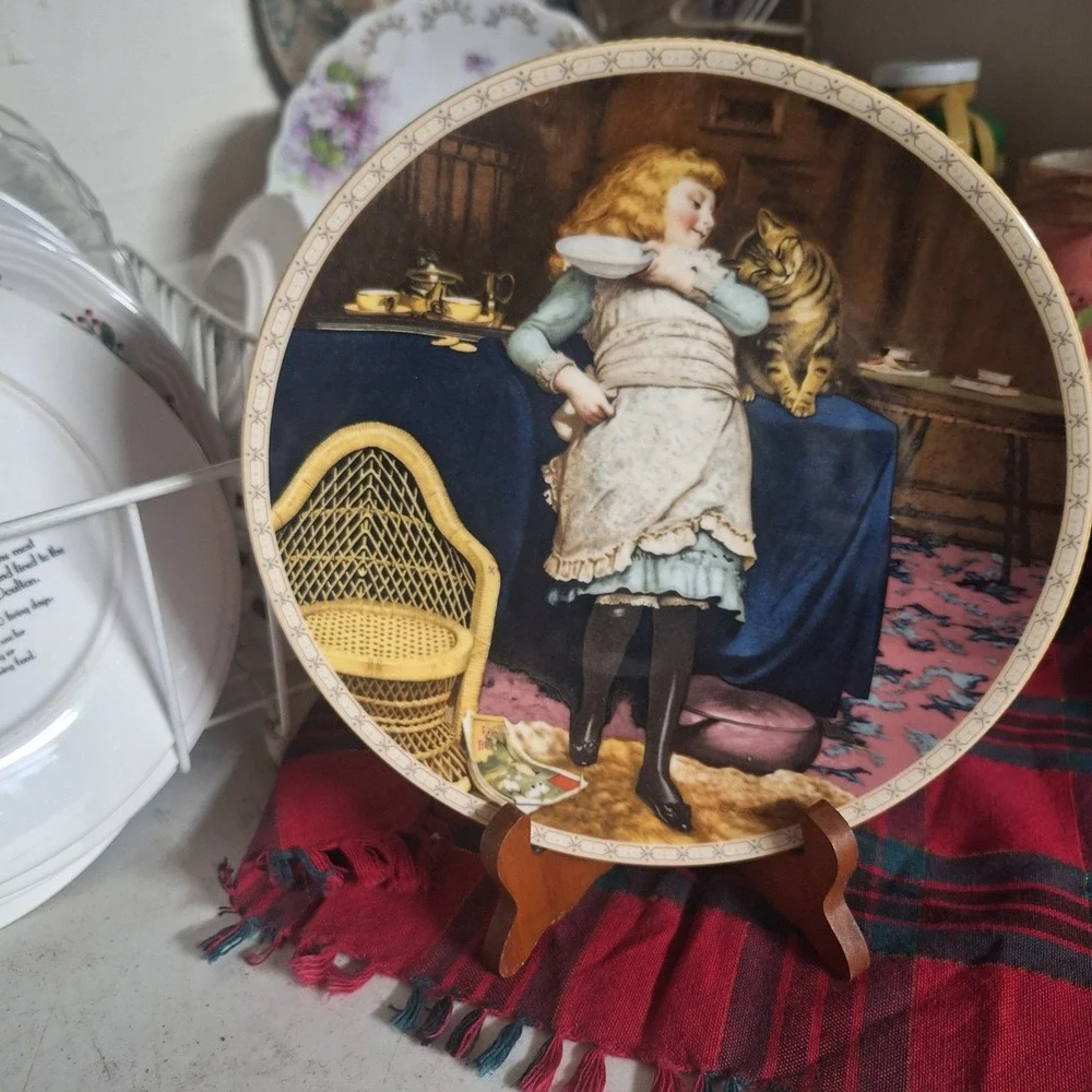 Royal Doulton Tempting Fare Collector Plate Victorian Childhood Barber 754B 1992
